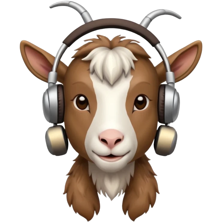 goat wearing headphones emoji