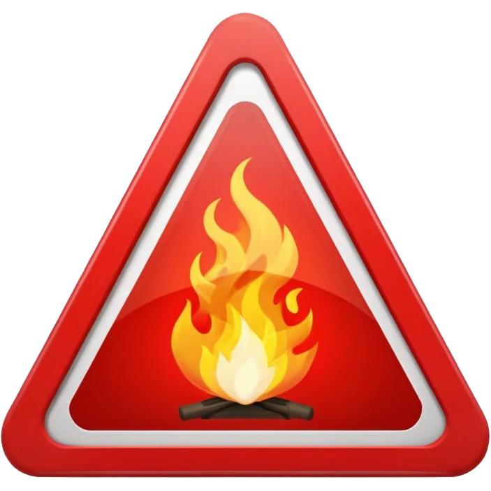 fire hazard sign emoji