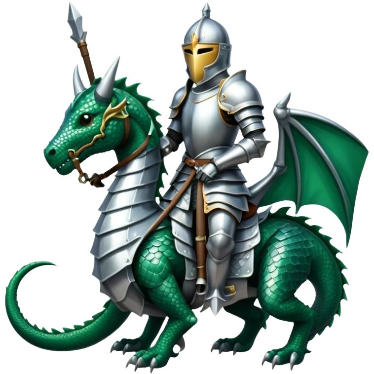 Dragon rider: a knight mounted on a dragon emoji