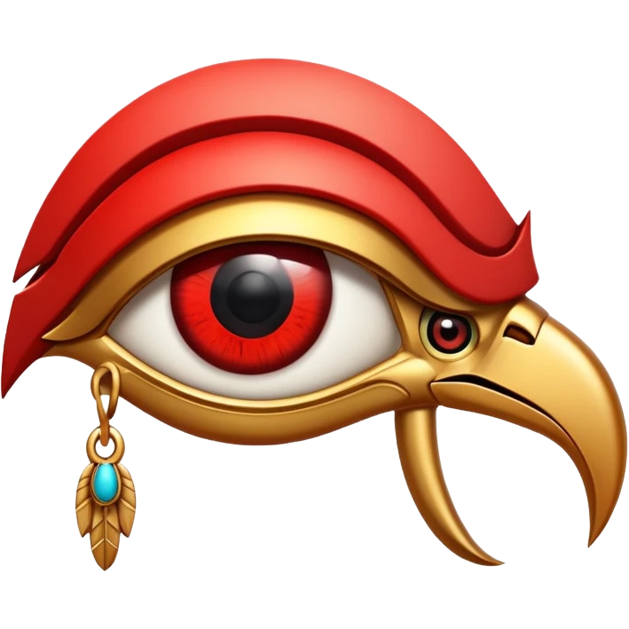 Red Horus eye emoji