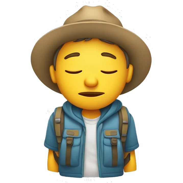 tourist sleepy emoji