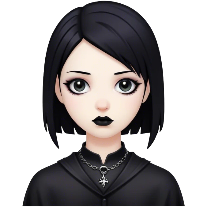 goth black  emoji