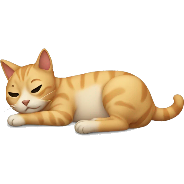 Cat lying unconscious emoji