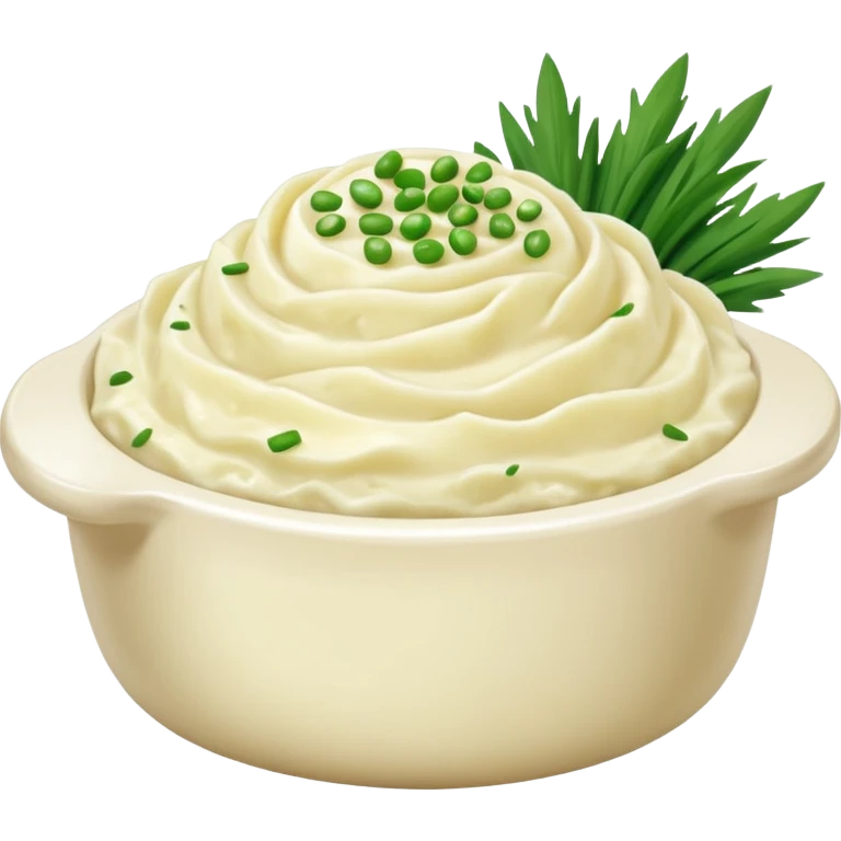 Mashed potatoes with chopped chives emoji