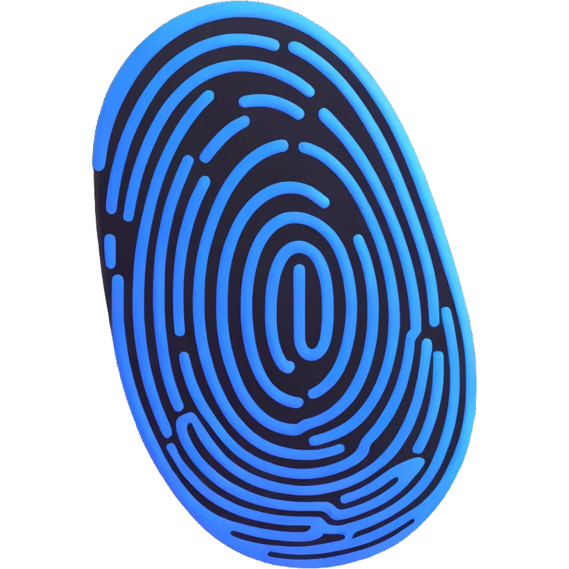 Fingerprint scanning for password security emoji