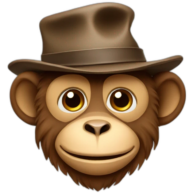 monkey with a hat emoji