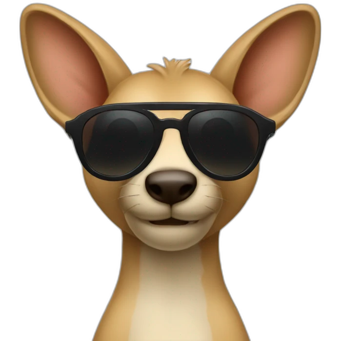 bad kangourou black sunglasses emoji