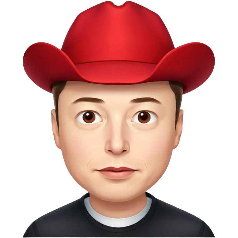 elon musk with red hat emoji