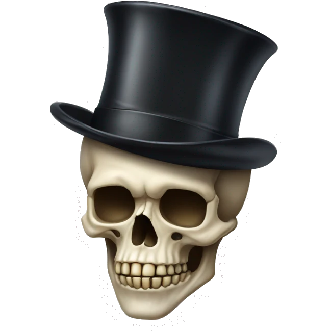 skull emoji with a tophat emoji