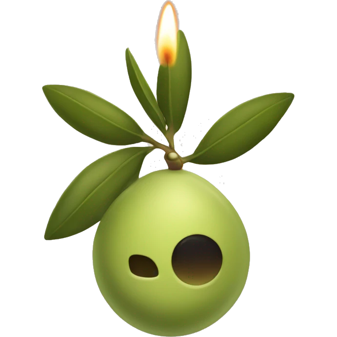 Olive candle emoji