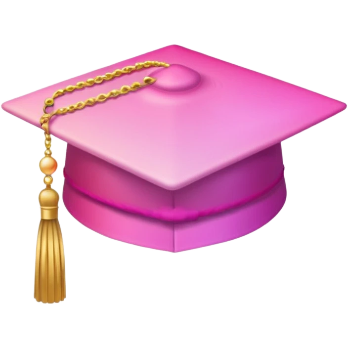 Pink light gradient gradation hat with gold tassel emoji