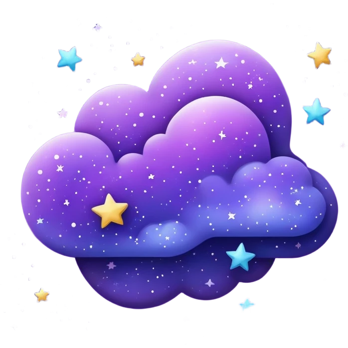 Galaxy with a blueish purple filled with stars. emoji