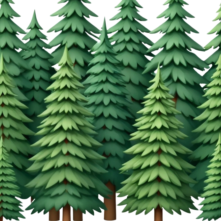forest of spruce trees emoji