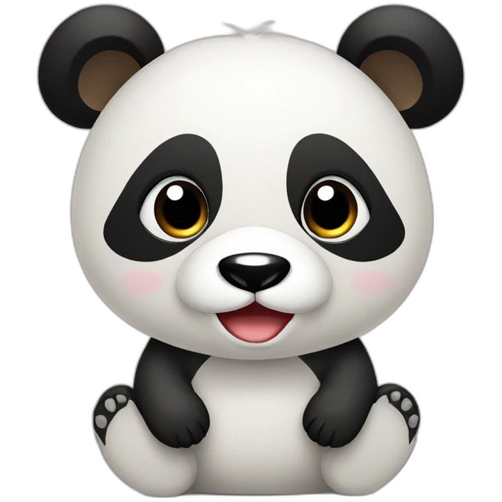 Panda z sercem emoji