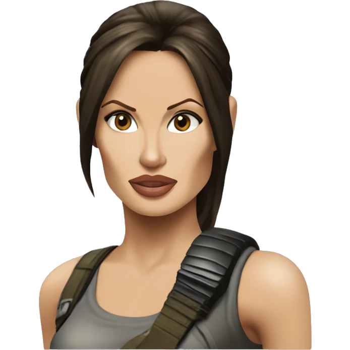 Angelina Jolie as Lara Croft Tomb Raider emoji