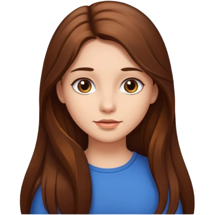 girl with long  brown hair emoji