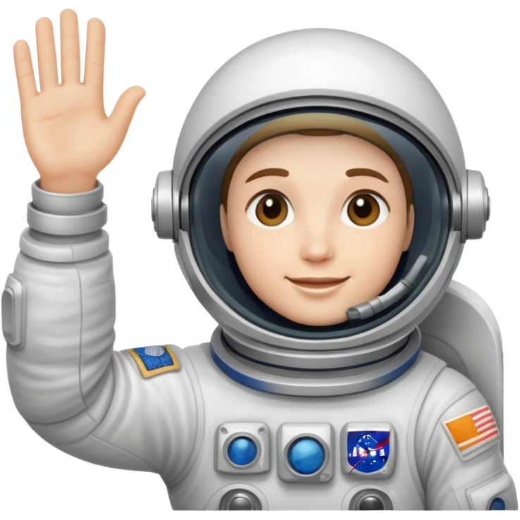 Astronaut waving emoji