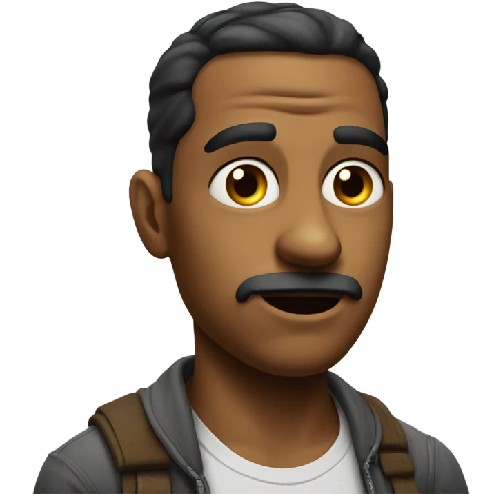 Emoji facing the left looking toward me and side eyeing me emoji