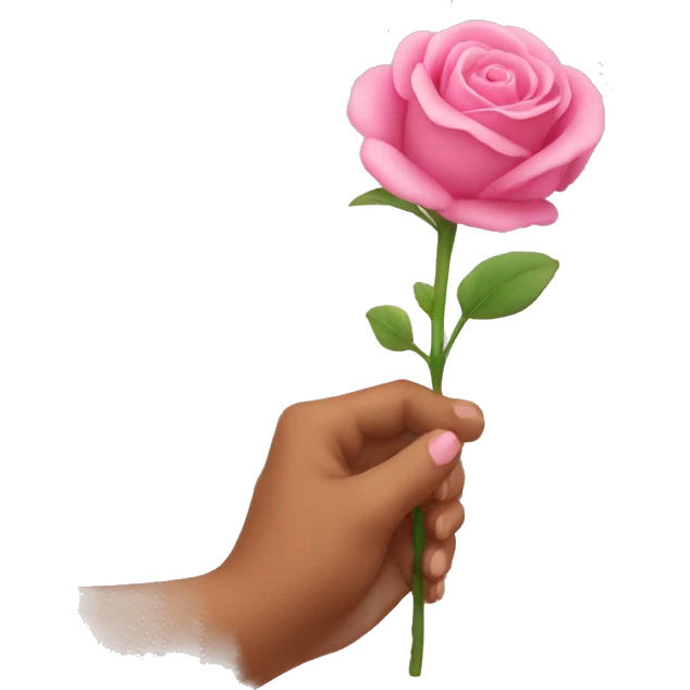 Una mano entregando una rosa marchitada emoji