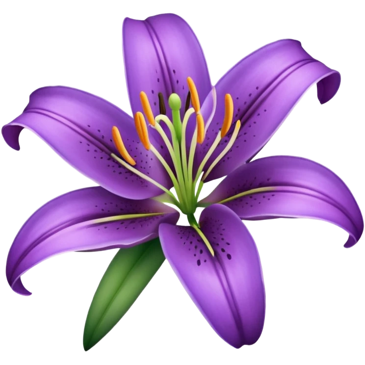 purple lily flower emoji