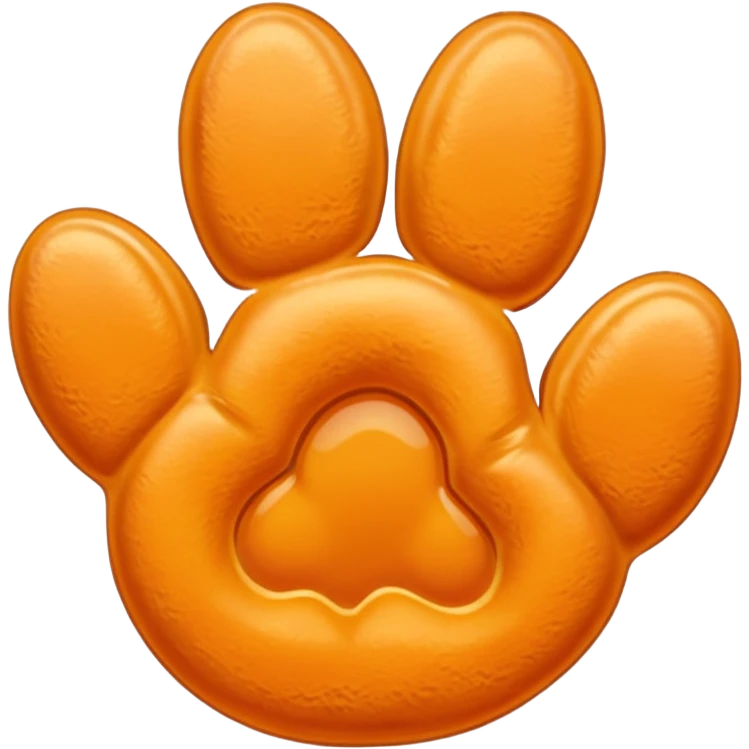 a very light orange pawprint emoji