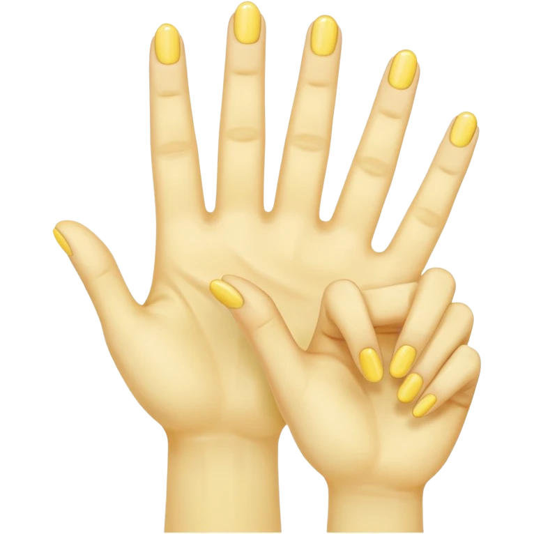 yellow hands holding up 3 fingers emoji