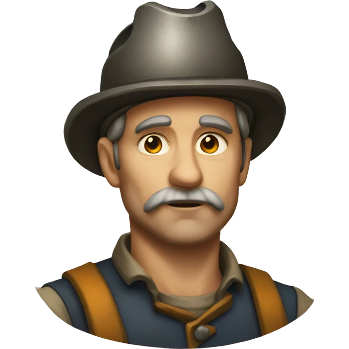 1800s miner only face emoji