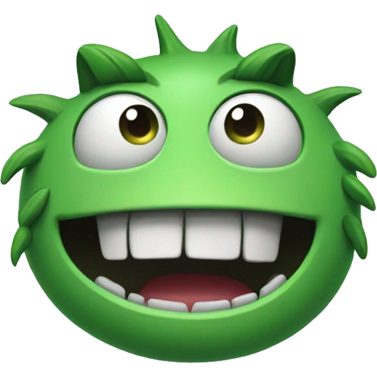 Green monster happy emoji