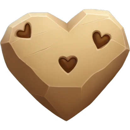 Piedra corazón piedra emoji