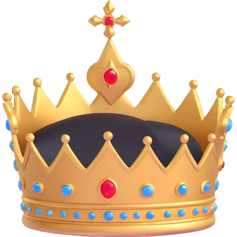 luxurious gold crown with elegant details, premium and exclusive look emoji