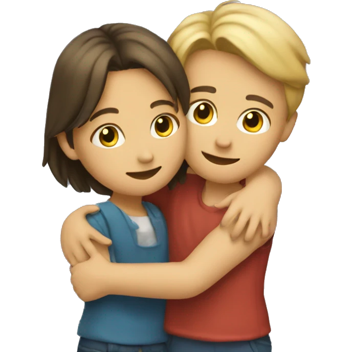 boy hugging a girl from behind  emoji