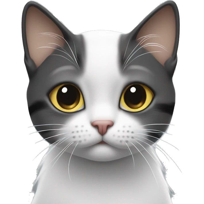 ￼￼cat white and black turning her back on you upset emoji