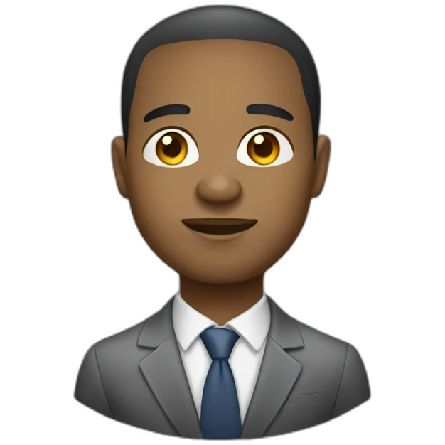 light skinned African business manager emoji