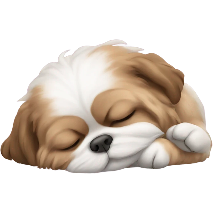 A shitzu sleeping emoji