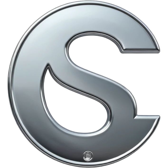 A double dollar sign emoji made of polished silver chrome, smooth metallic surface, glossy reflections, luxury swag vibe, minimal iOS emoji style, centered on white background emoji