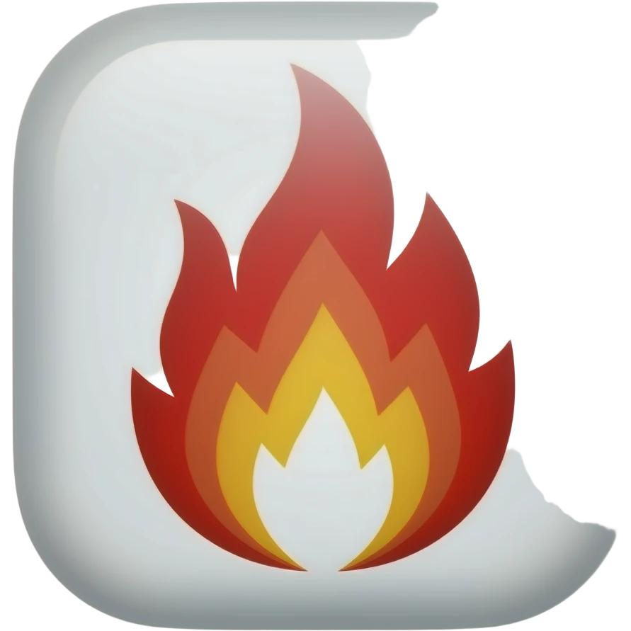 Fire emojis for construction site: -Professional safety icon style, no cartoon, no cute style emoji