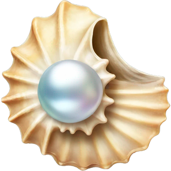 seashell with pearl emoji