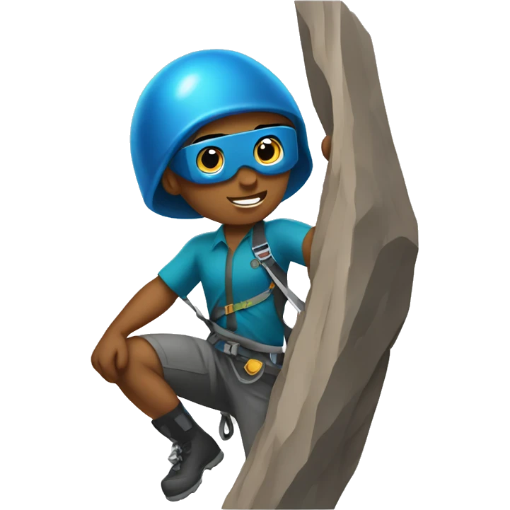 Peacock professional rock climbing  emoji