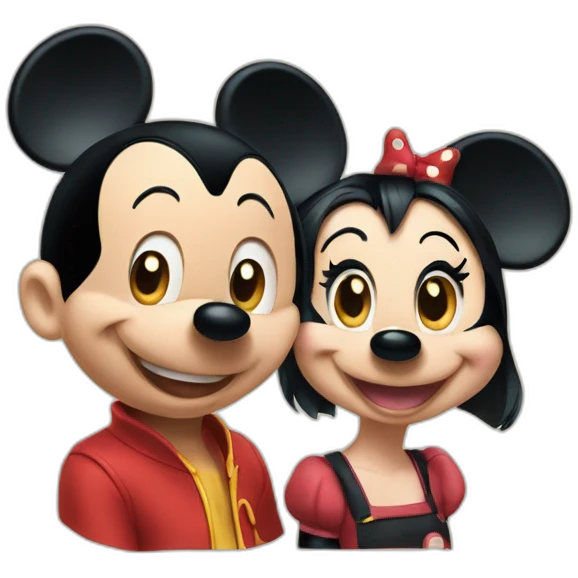 Mickey Mouse and Minni mouse emoji