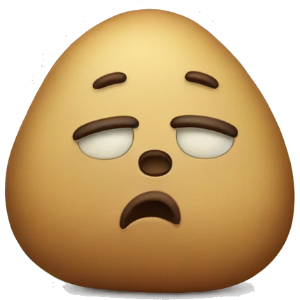 Sad potato emoji
