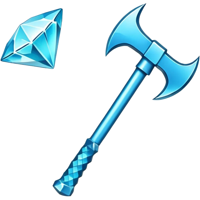 Minecraft diamond pickaxe emoji
