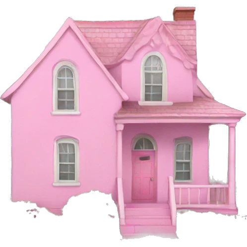 pink house emoji