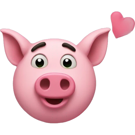 A drolling emoji sorrounded with oink hearts emoji