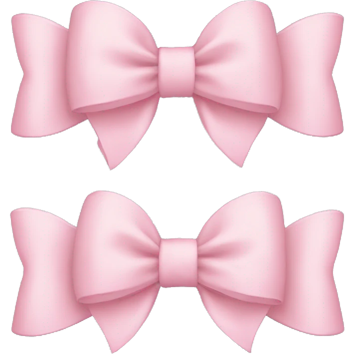 Light pink bows emoji