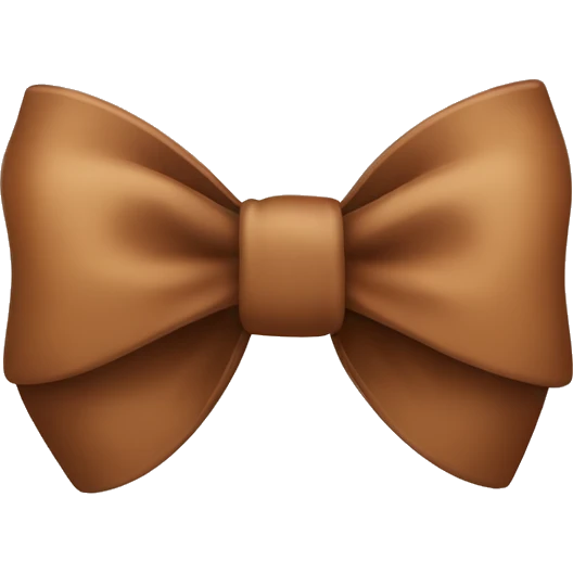 Cute brown bow emoji