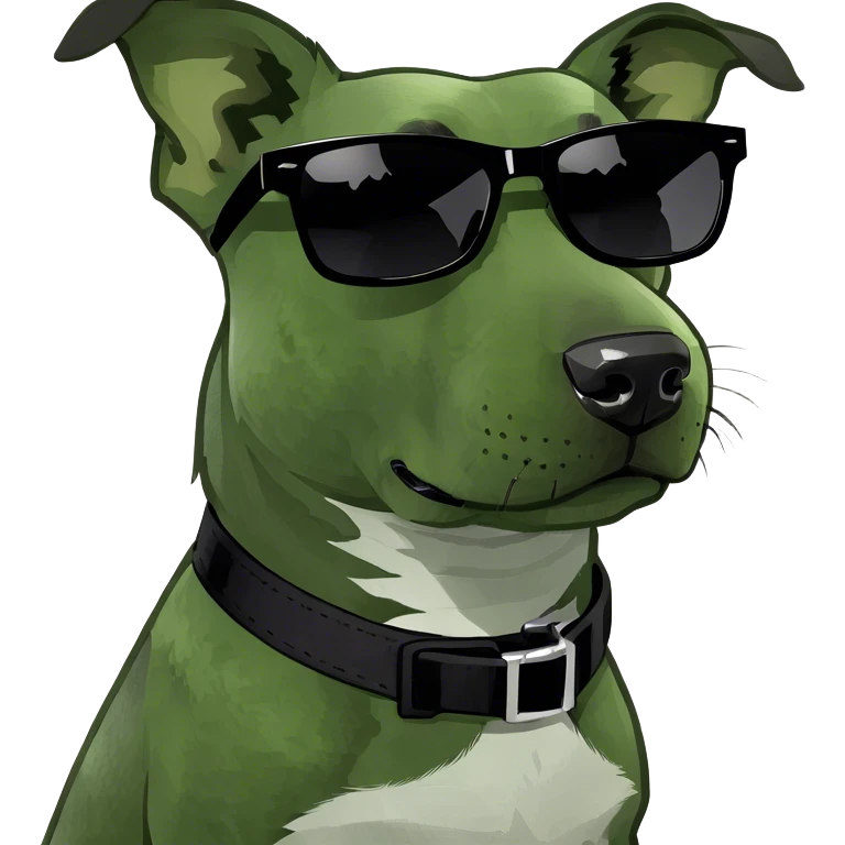 black dog with sunglasses  emoji