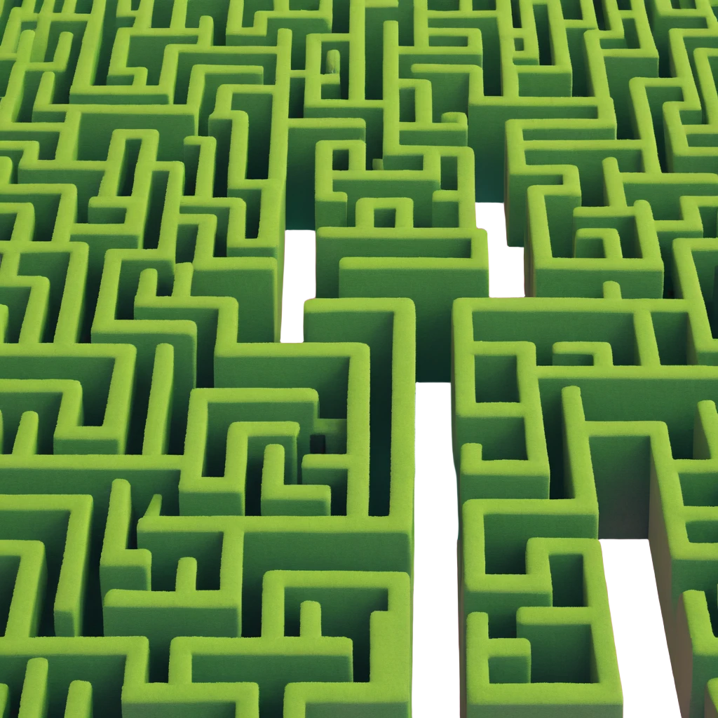 hedge maze with tall green walls emoji