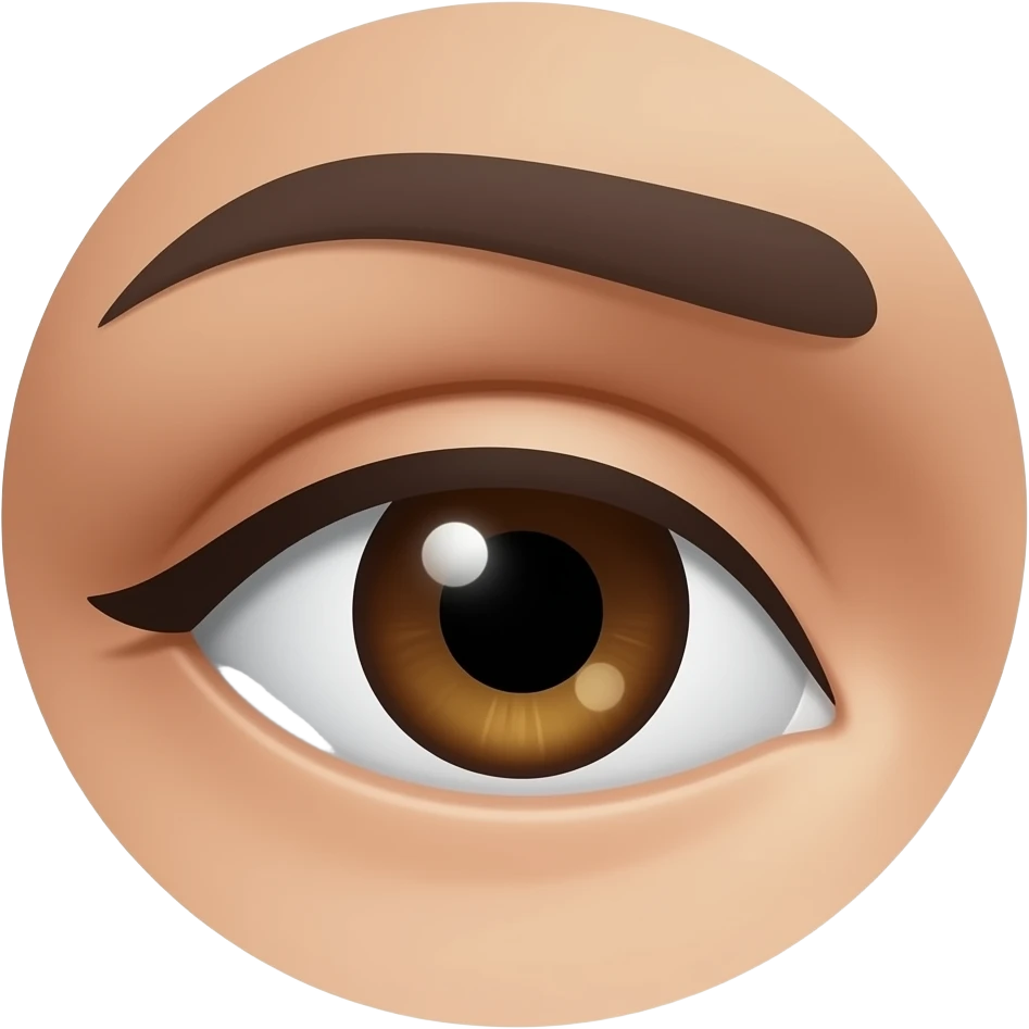 olhos castanhos emoji