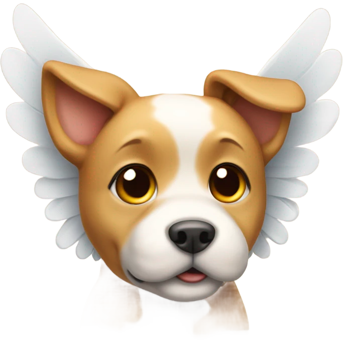 a cute dog that has wings emoji