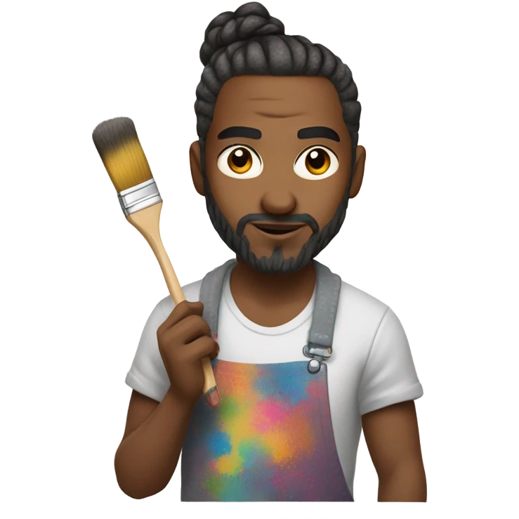 Artist with man bun emoji